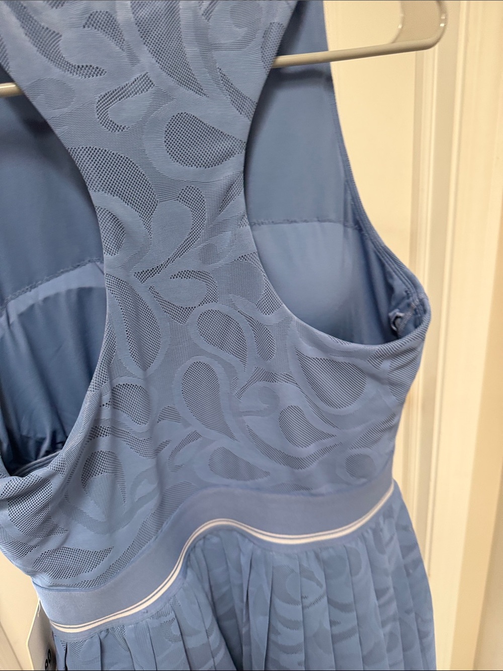 Lululemon Blue Paisley Mesh Pleated Tennis Dress - Picture 5 of 6